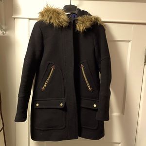 Jcrew chateau parka size 2 black